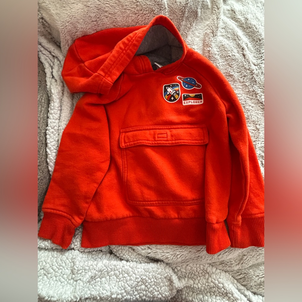 The Children's Place Orange and Gray Hoodie